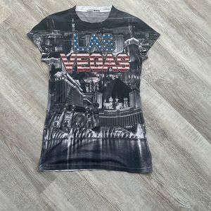 Las Vegas rhinestone sparkly girls cut summer size small women or XL girls.